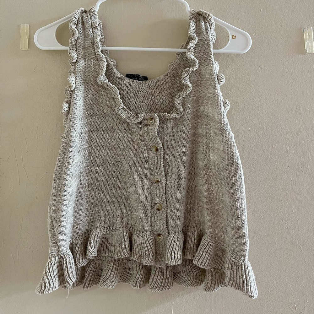 VICI brown & cream cropped tank